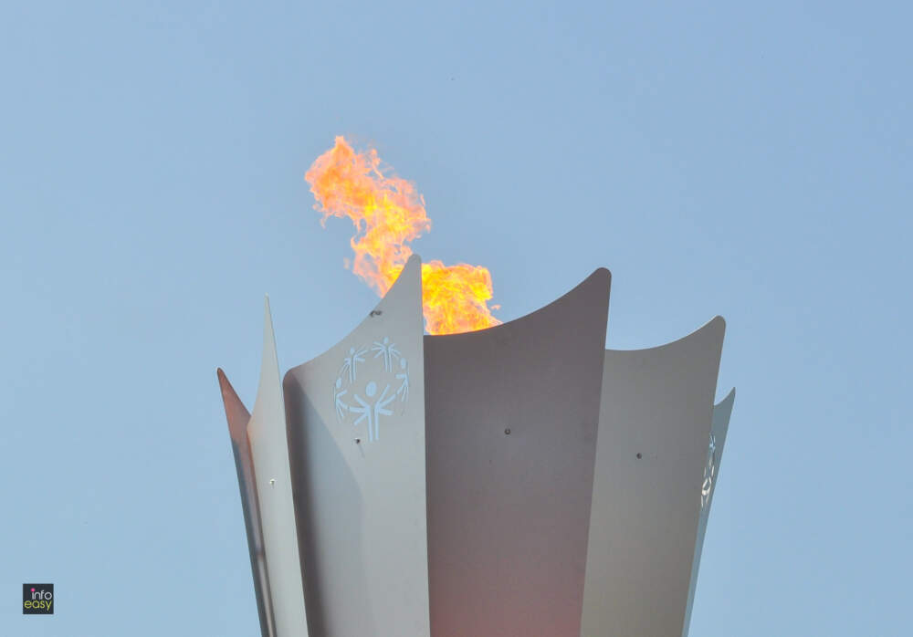 Die Flamme der Special Olympics National Summer Games 2022.